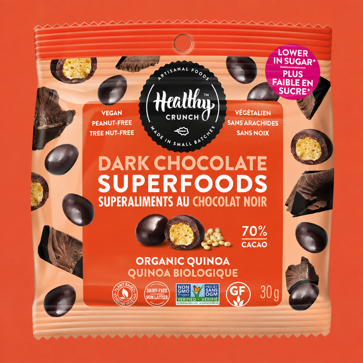 Organic Quinoa Dark Chocolate Superfoods Single Serve