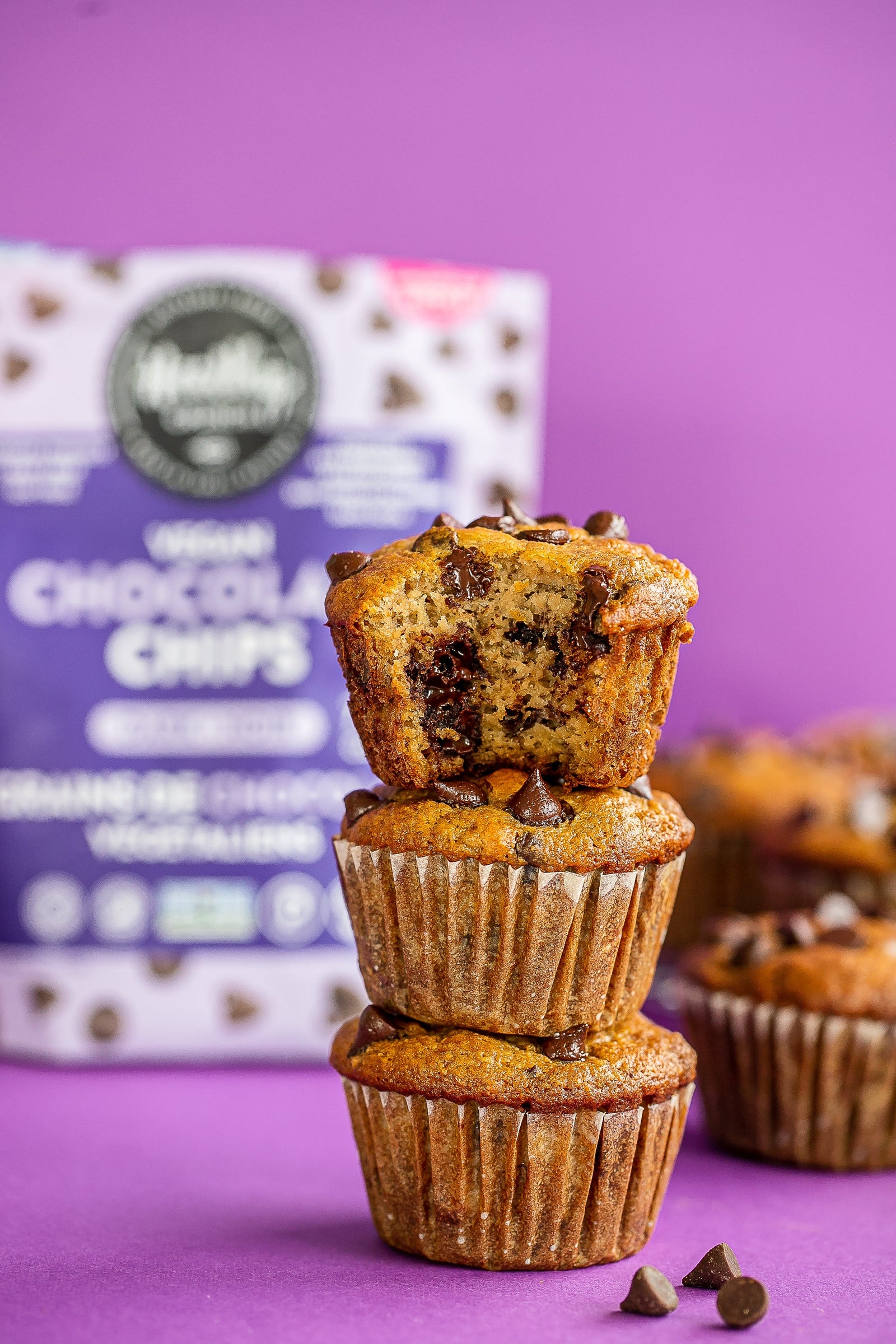 Dark Chocolate Banana Muffins (Gluten-free, Dairy-free)