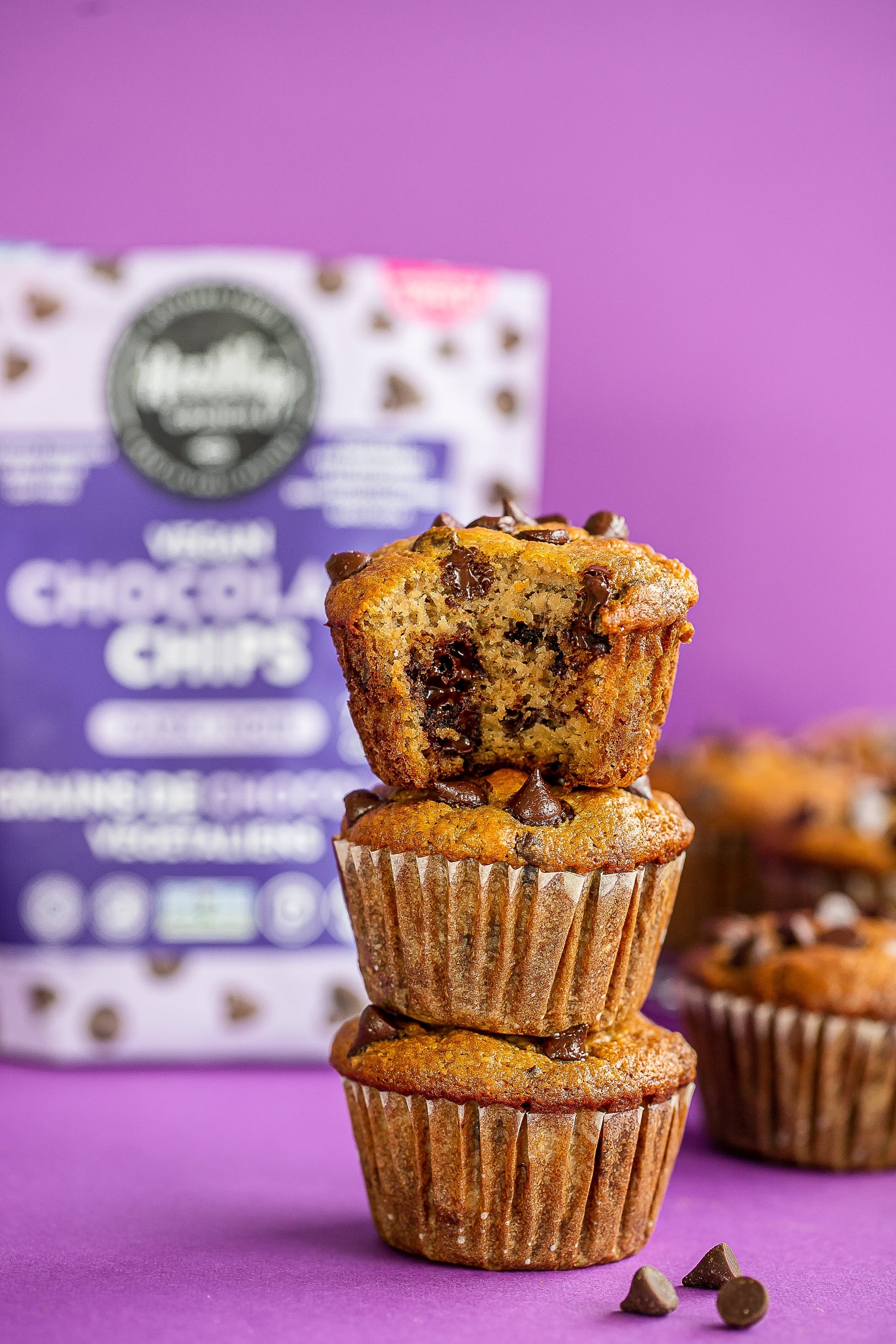 Dark Chocolate Banana Muffins (Gluten-free, Dairy-free)