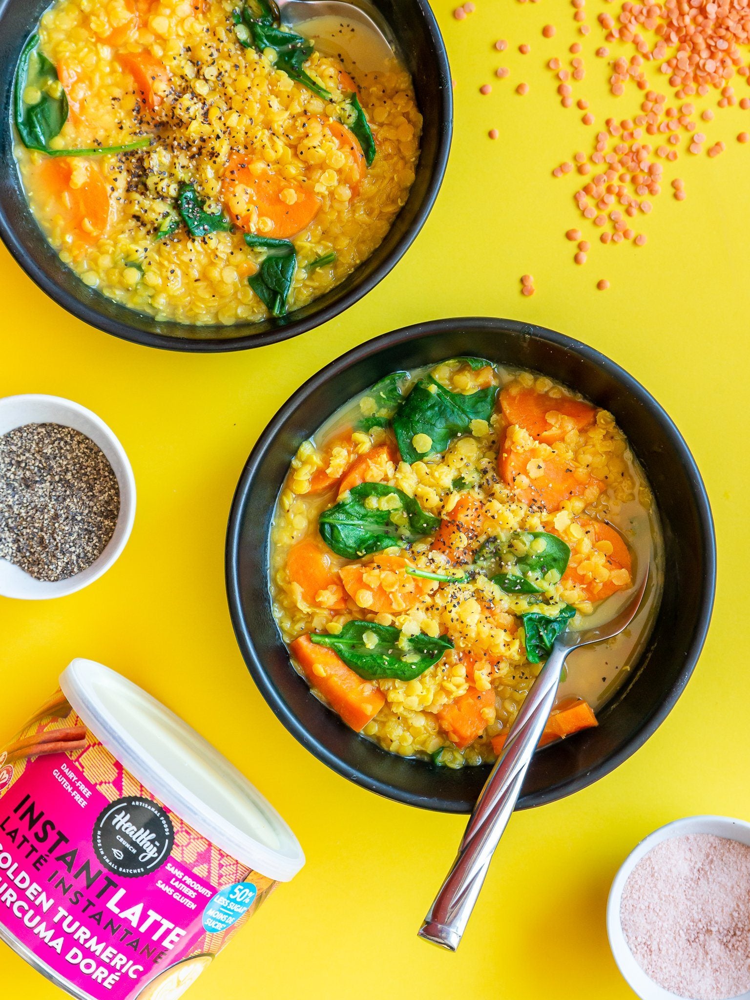 Golden Turmeric Lentil Soup (Gluten-free, Vegan, Dairy-free, Plant-based)