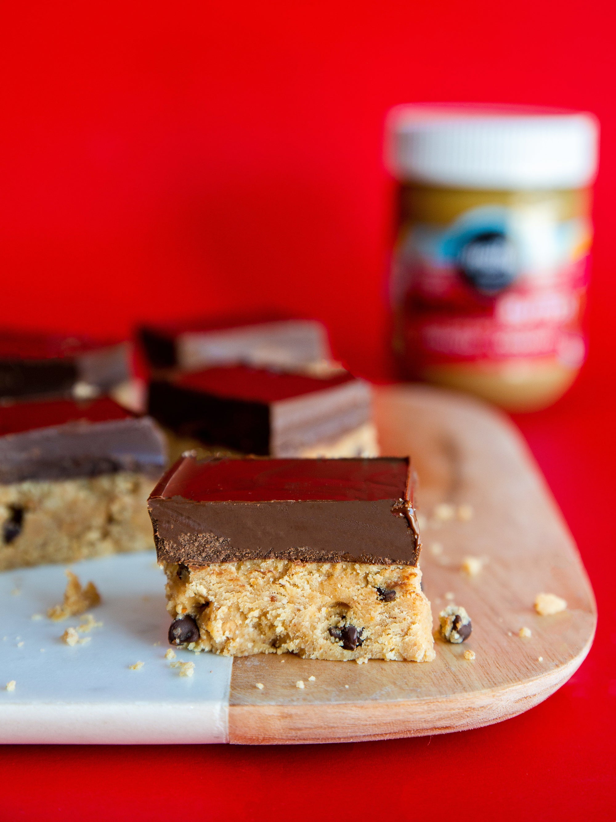 No-Bake Chocolate Cookie Dough Bars (Vegan, Gluten-free, Dairy-free, Allergen-friendly)