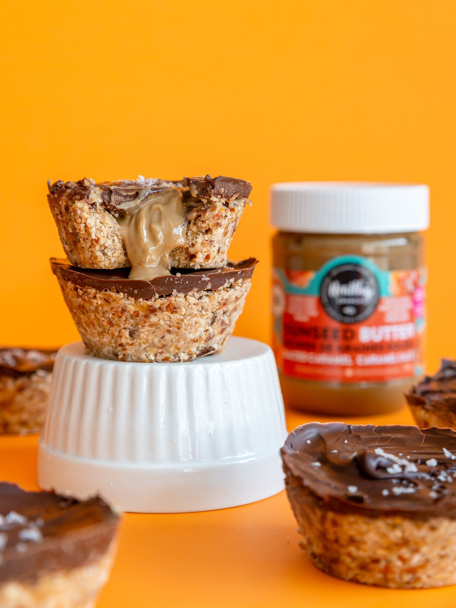 Salted Caramel Granola Cups (Gluten-free, Vegan, Dairy-free, Allergen-friendly)