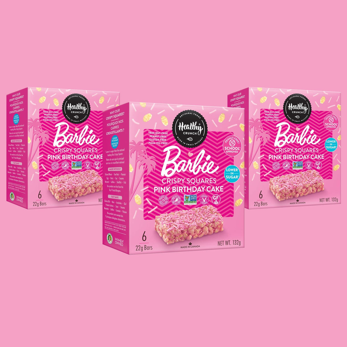 Barbie Pink Birthday Party Crispy Squares