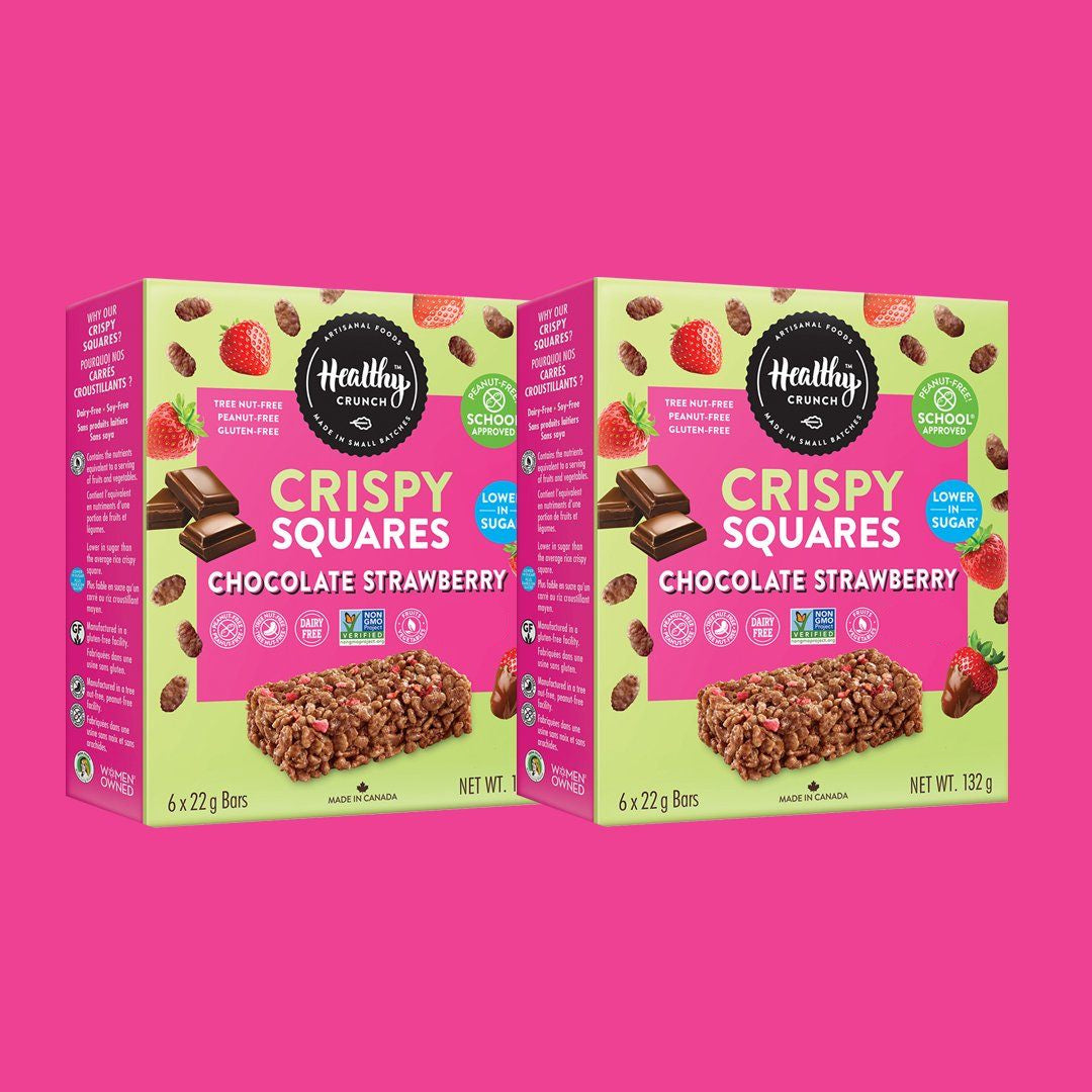 Chocolate Strawberry Crispy Squares